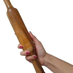 Swaadishta Wooden 14 in Big Rolling Pin | Belan | Rolling pin for Chapati/Roti | Roller for Home & Kitchen-image-21