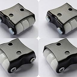 Castor Wheel for Furniture/Heavy Duty 6X Small Mini Fix Moving Wheel Caster- 150kg Load Capacity (Black - White) Pack of 4-image-42