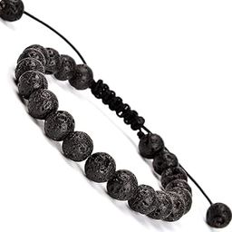 Natural Healing Power Gemstone Crystal Beads Unisex Adjustable Macrame Bracelets 8mm-image-82