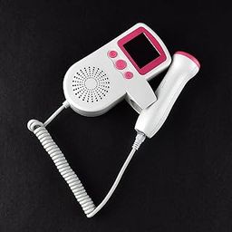 Fetal Doppler Portable Companion Heartbeat Monitor for Pregnancy LCD Display Pink Fetal Doppler-19