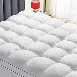 Lunsing Queen Mattress Topper, Extra Thick Pillow Top Queen Size Mattress Pad Cover for Back Pain with 6-21 inches Deep Pocket, 60x80 Inches, White-image-34