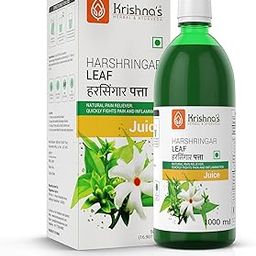 KRISHNA'S HERBAL & AYURVEDA Night Jasmine Parijat Harshringar Leaf Juice - 1000 ml, Pack of 1 | Fresh Harshringar Leaves | Natural Pain Reliever-29