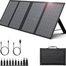 ENGINSTAR 60W Foldable Solar Panel Charger with 18V DC Outlet for Portable Power Stations EnginStar/Jackery/Rockpals/Flashfish, Portable Solar Generator with QC 3.0 for Outdoor Camping Van RV Trip-picture-27