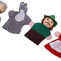ATORSE Toy A Set of 4pcs Little Red Riding Hood Finger Puppets Toy-21