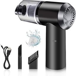 RIVUGJA Vacuum Cleaner Dust Collection/Lighting 2 in 1 Car Vacuum Cleaner 120W High-Power Handheld Wireless Vacuum Cleaner Home Car Dual-use Portable USB Rechargeable [Pack of 1] (Black)-picture-4