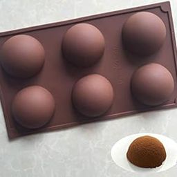 6 Holes Silicone Mold Large Semi Sphere Cake Mold for Chocolate, Jelly, Dome Mousse, Pudding, Handmade Soap, Round Shape Half Sphere,Cupcake Pan-image-53