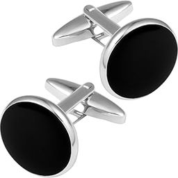 Cufflinks for Men Classic Wedding Business Shirt Cuff Links Silver Gold Black Set Gifts with Box-26