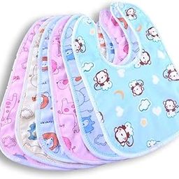 ANTIL'S New Born Baby Cotton Printed Waterproof Apron/Bib Pack of 6-picture-32
