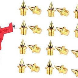 CALANDIS 20Pcs Track Shoe Spikes Short Running Spikes for Sprint Sports Short Running Gold | Outdoor Sports | Track & Field-13