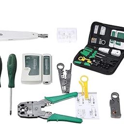 Morelian 9 in 1 Crimping Tool Lan Cable Tester Network Repair Tool Set Crimper Plier Hand Tool Kit for Cat5 RJ45 RJ11 RJ12 Stripping Make Ethernet Connector Test-20