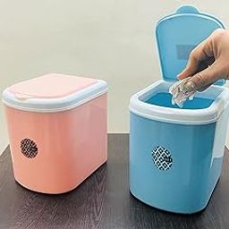 Nabhya Combo Of 2 pc Mini Waste Bin Disposal Dustbin for Car Office Desk and Home Use (Pink & Blue)-2