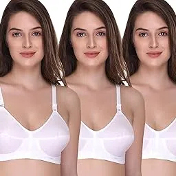 sona Women Bee-Heart Cotton Non-Padded Non-Wired Full Coverage Daily Use Regular Bra with Cotton Strap-picture-9