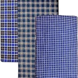 Men's 2.10 meter Cotton Multi Color Lungies for Men (Set of 3 Combo)-8