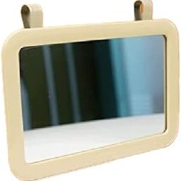 SARTE SA71V71 Car Sun Visor Mirror | Rear View Vanity Makeup Mirror for All Cars (BEIGE) (1 PCS)-14