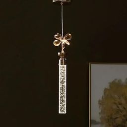 6W Crystal Pendant Hanging LED Light | Gel Glass Rod with Floral Decor | Warm White Glow | Golden Finish | Modern Decorative Ceiling Light for Living Room, Bedroom, Dining & Indoor Spaces-17