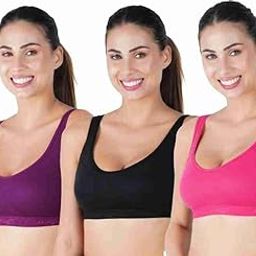 LIECRY Art Stylish Cotton Quality Full STREACHABLE Multicolor Inner AirBra Sport Bra for Women and Girls. (Multicolor) Design No Sports Bra ComboASB30 Any Random Color Will BE Send-image-69