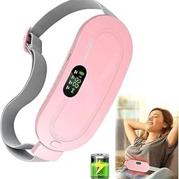 DEEMAULI Portable Cordless Heating Pad for Menstrual Cramps Relief | 3-Speed Temperature Adjustment & 4-Speed Massage Modes | Back and Belly Heating Pad for Women (Pink) [Packof 1]-image-98