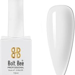 Bolt Bee White Color Gel Nail Polish Soak Off UV Gel DIY at Home Manicure Salon Nail Art (1, 15ml)-12