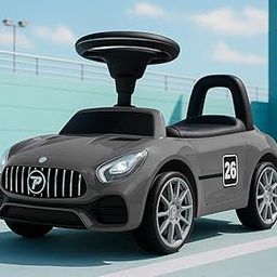 Beetle Rider Ride on Push car Light and Music,with Backrest, Safety Guard,Ride On for Kids, Baby Car, Ride On Car for Kids 3 to 8 Years Boys Girls (Blue) (Grey)-image-82