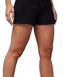 Women's Relaxed Fit High Rise Clean Look Regular Length Stretchable Denim Shorts-picture-25