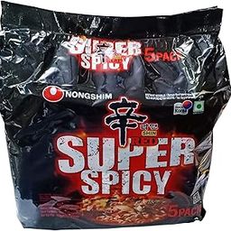Nongshim Red Super Spicy Instant Noodles, 4.23 oz ℮ 120 g, 5 Pack-image-40