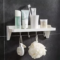 HOUSE OF VIPA Bathroom Accessories Self-Adhesive Bathroom Shelf for Wall Space Saving Bathroom Organiser Durable, and Stylish Storage Solution for Modern Bathrooms (Bathroom Shelf, Pack of 1)-image-98