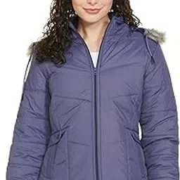 qube by fort collins Women's Nylon & Net Short Length Parka Hoodie-picture-1