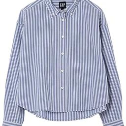 Women's Striped Relaxed Fit Button Down Shirt-image-28