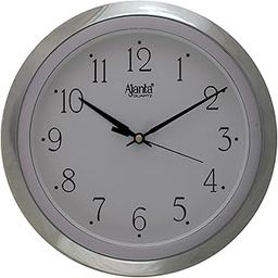 Ajanta Round Plastic Wall Clock (White, Step Movement), Analog, 25 Centimeters-image-8