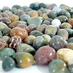 Pebbles for Decoration - Fancy Tumble Pebbles Stones for Fish Tank Aquarium, Fountain, Table Decor - Decorative Pebbles Stones and Vase Fillers - Pebbles for Plants Pots and Garden Decor (1.9 Kg, Fancy Tumble)-picture-2
