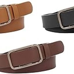 Women's Faux Leather Belt (Pack of 3) (sq-003_Brown-Tan-Black)-image-19