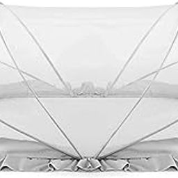 LifeKrafts Foldable Baby Mosquito Net, Bottomless Net for Infants, for Safe & Easy Use | Ensures Your Baby's Safe Sleep 135 x 65 x 65cms, for Babies & Toddlers (0 to 24 Months) - Grey-5