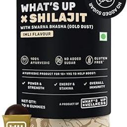 What’s Up Wellness Shilajit/Shilajeet Gummies | 200 Mg Resin with 24 Carat Gold Dust | Improves Strength, Stamina and Overall Immunity| No Added Sugar-image-40