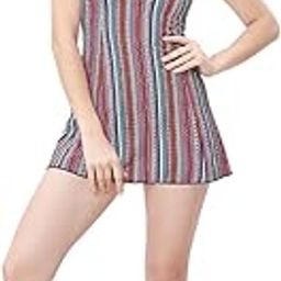 Women's All-Over Printed U-Back Swimdress with Sleeves and Boyleg - Padded Bust Support for Comfort and Style Multicolor-picture-21