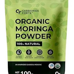 Carbamide Forte 100% Moringa Powder Organic - USDA Certified | Moringa Leaves Powder Organic for Immunity, Digestion & Energy | 100g-10