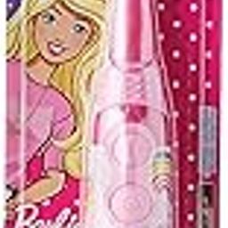 Colgate Kids Extra Soft Bristles Barbie Battery Powered Toothbrush With Tongue Cleaner 1 Pc. (Pink), semi automatic-12