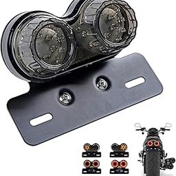 Vagary 40-LED 40W Motorcycle Tail Light Integrated Running Lamp Brake & Turn Signal Light with License Plate Bracket for Harly Motorcycle Street Bike (Black)-image-90