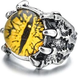 Demon Evil Eye Ring for Men Women girls boys boyfriend Adjustable Ring Retro Animal Open Ring Valentine Jewellery-image-73