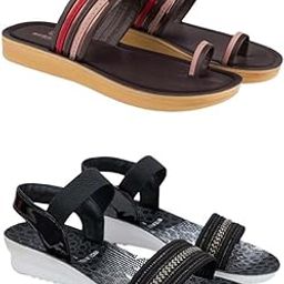 Extra Soft Classic Casual wear with Flexibility Technology Wedges Combo for Women's/Girl's(6143+1931)()-image-64
