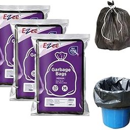 Ezee Flat Medium Garbage Bags Black | 19 x 21 inches - 30 bags-29