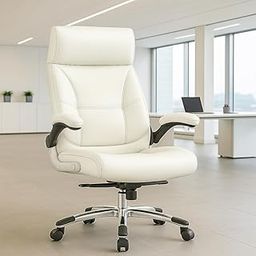 CHAIR KING Premium Leatherette Boss Chair for Office | Ergonomic High Back Chair for Home, Office, Study & Gaming | Height Adjustable, Tilt & Rocking Chair in Heavy Base | 1pc (White)-image-52