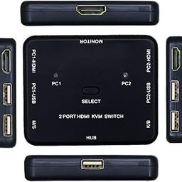 2 Port HDMI Switcher 2 Port USB KVM Switch 2 in 1 Out HD Switch USB Keyboard Mouse Sharing Device for Computer, PC, Laptop, Desktop, Monitor, Printer, Keyboard, Mouse Control-image-21
