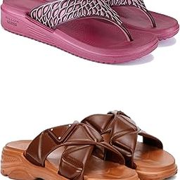 Women's Sandals | Lightweight Wear| Stylish & Easy to Wear For Women'S PCV-SAN-(2-COMBO)-1886-1890-image-82