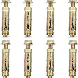 VENOM Iron Metal Wall Anchor Brass Fasteners Golden Bullet Bolt Screw (12MM, 30 Pieces)-image-9