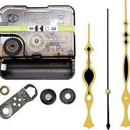 KEDAR® Ajanta Quartz Ticking Movement Machine for Wall Clock with Fancy Needles (Made in India) 23-14