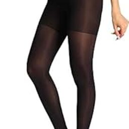Global Enterprises Extremely Durable Sheer Black Tights for Women Ultra Strong Control Top Pantyhose with Reinforced Toes Comfort Tights, Black-picture-54