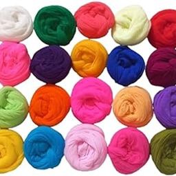 Lovely Arts Collection Nylon Stocking for Flower Making Accessory Handmade DIY Crafts Random Mixed Colors 1 Yard Pack of 20 pcs. (Non Shaded)-picture-6