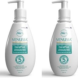 Dr. Reddy's Venusia CeraPlus Moisturizing Lotion For Dry Skin - Formulated With 5 Essential Ceramides, Oat Complex, Hyaluronic Acid | Hypoallergenic and Fragrance-Free | 100ml (Pack of 2)-16