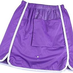 SAZ DEKOR® Wearable Incontinence Bed Pad with Pocket Adult Diaper Skirt for Bedwetting Purple L-image-53