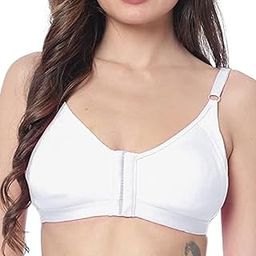 Aurum MART Women's Cotton Non-Padded Front Hook Bra, Regular Fit. (in, Numeric, 40, 43, C, 40, Regular, White)-image-82